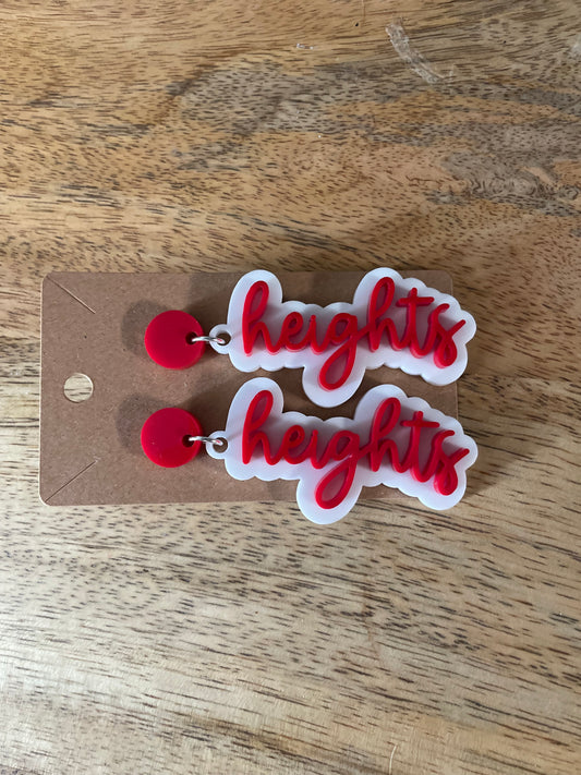 HEIGHTS script earrings