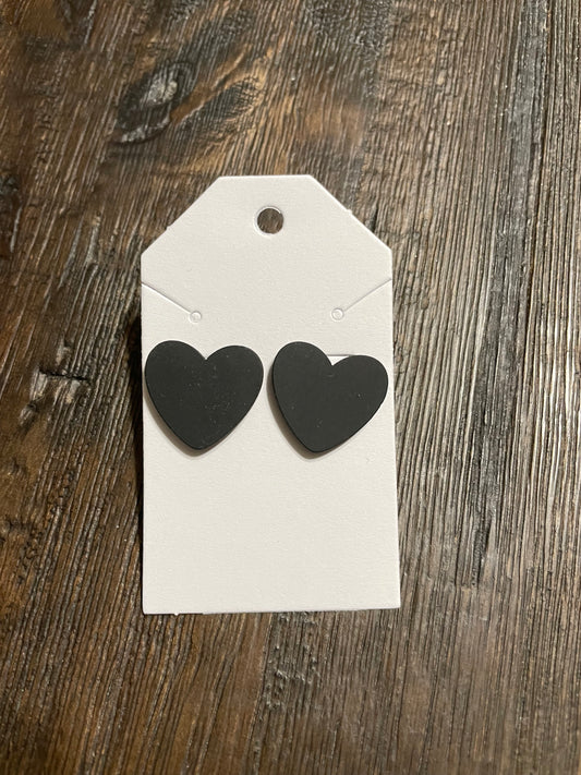 Black Heart Studs