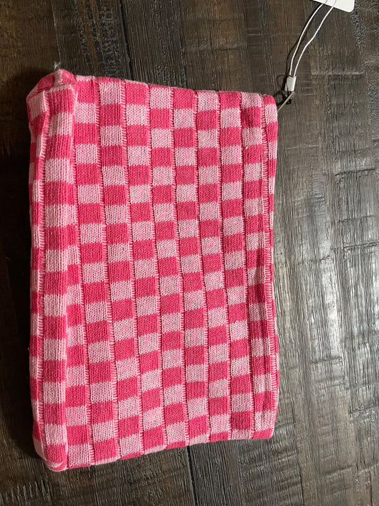 CHECKER COSMETIC MAKEUP CLUTCH BAG